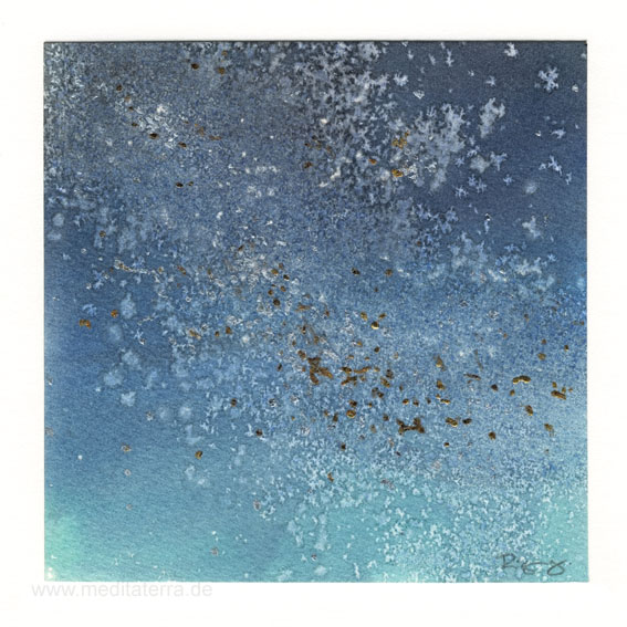 Nathanael Christopher Rigney 2, USA, Night Sky, Watercolor Gilding, 2015